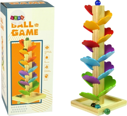 Houten boom knikkerbaan