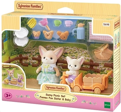 Sylvanian Families Fennekvosjes tijdens een picknick