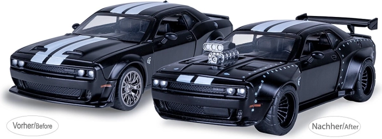 Jamara Dodge Challenger SRT Jailbreak metalen model 1:36 zwart