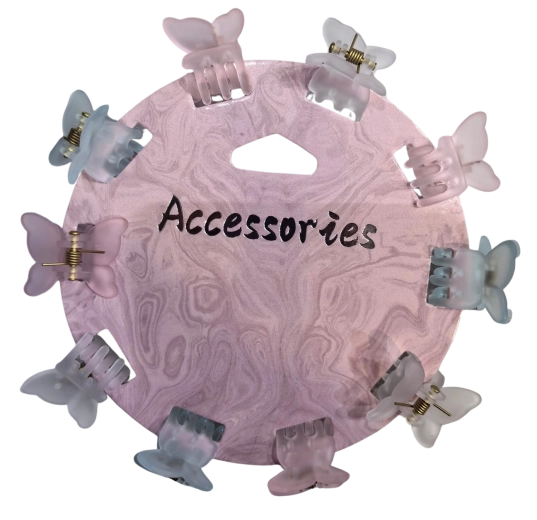 PINK set mini haarclips vlinder in pastelkleuren (10 stuks)