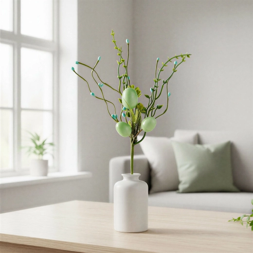 Paastak met eitjes groen 28 × 16 cm