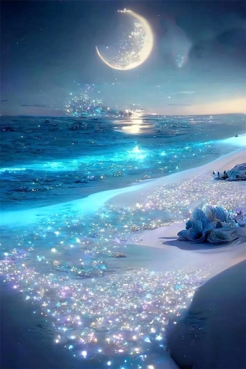 Diamant schilderen Maanschijn 30×40 cm