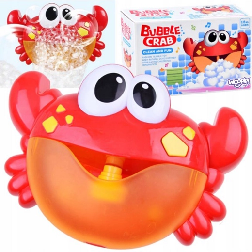 Woopie badspeeltje voor kinderen – krab met bubbels en melodie – set van 3 stuks