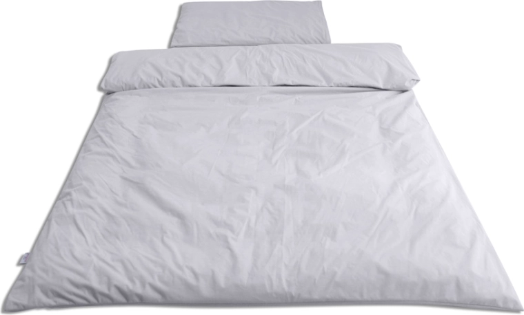 Babymatex waterdicht bamboe kinderbeddengoed 2-delig, grijs 100 × 135 cm + 40 × 60 cm