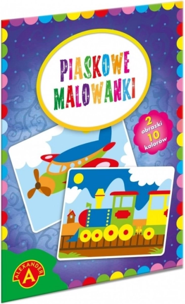 Zandtekenen ALEXANDER – trein en vliegtuig, creatieve set voor kinderen