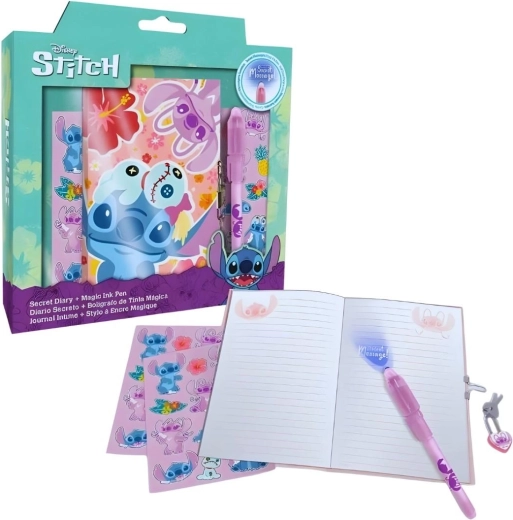 Cadeauset geheimschriftpen, notitieboek en stickers Lilo & Stitch