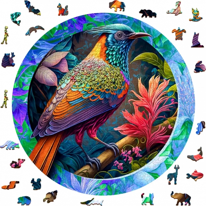 Kleurrijke vogel puzzel van houten stukjes 505 stuks