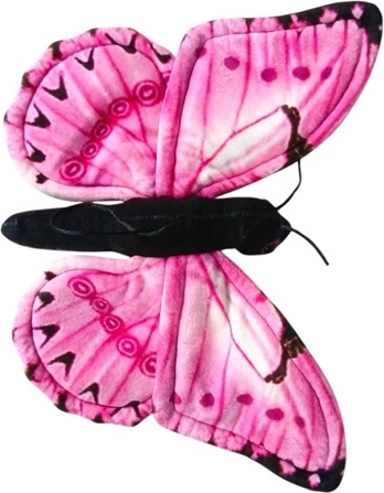 Roze monarchvlinder knuffel 30 cm