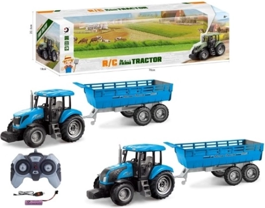 Tractor met aanhanger en geluid