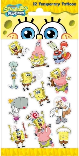 Tijdelijke SPONGEBOB-tatoeages voor kinderen