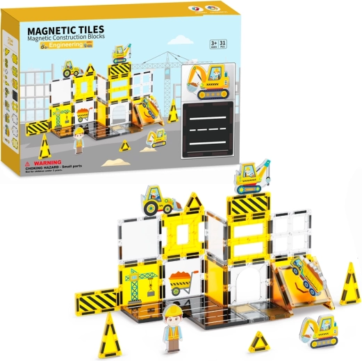 Magnetische bouwset Bouwplaats 31 stuks