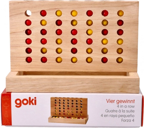 Goki houten spel Vier op een Rij