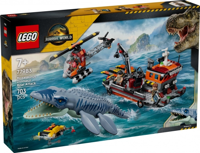 LEGO Jurassic World aanval van de mosasaurus op de boot