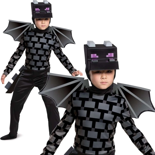 Kinderkostuum Ender Dragon uit het spel Minecraft 137–149 cm (10–12 jaar)