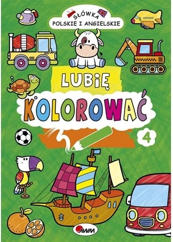 Kinderkleurboek Lubię kolorować – Poolse en Engelse woordjes