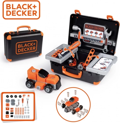 Smoby Black & Decker Koffer met gereedschap en bouwauto