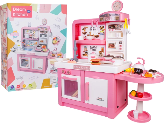 Roze mega kinderkeuken met accessoires