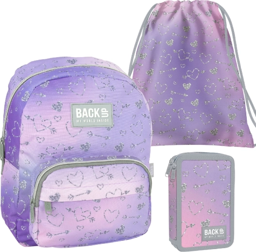 Schoolset BackUP Twinkle II 3-in-1 – rugzak, gevulde etui en gym-/schoenenzak