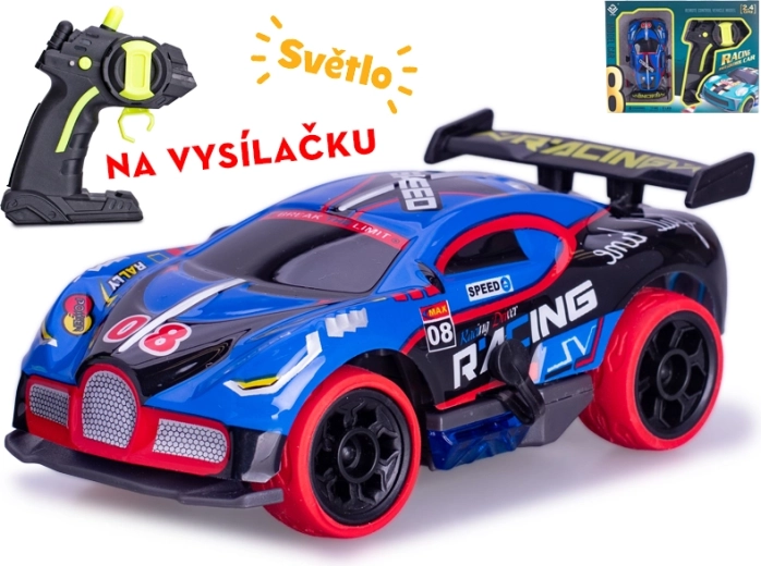 RC-raceauto 1:32 met 2,4 GHz en verlichting – blauw