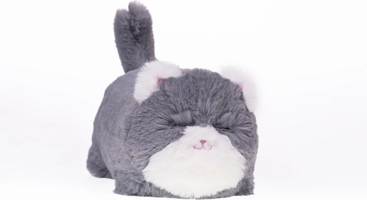 TMT HuggyLuv interactieve pluchen kat grijs