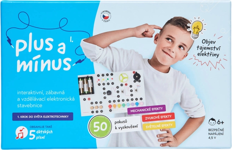 Plus en minus elektronische kinderbouwset – 50 experimenten (CZ)