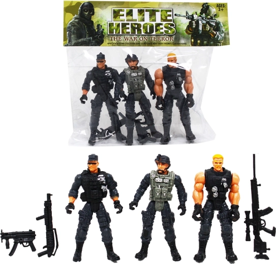 Actiefiguren van soldaten serie 2 - 3 stuks