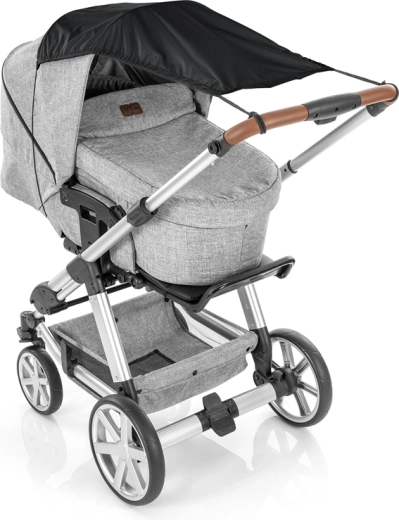 Reer zonnekap voor kinderwagen zwart UPF 50+