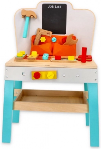 Kinder houten werkbank met bord