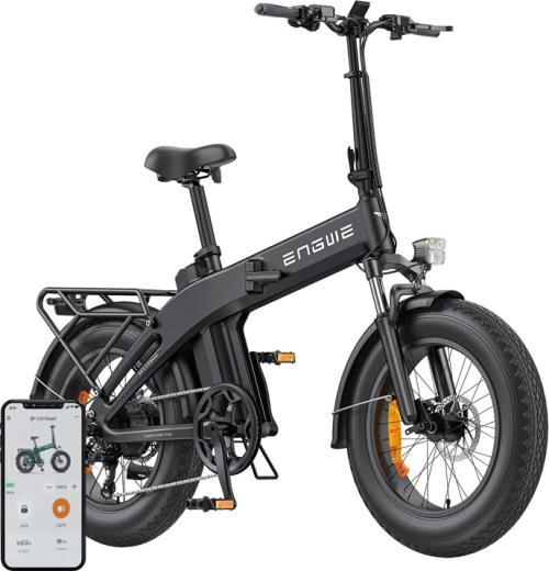 Elektrische vouwfiets Engwe EP-2 3.0 Boost 250 W 20" zwart