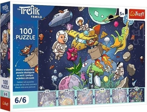 Puzzel Trefl Familie Treflik: Oom in de ruimte (100 stukjes)
