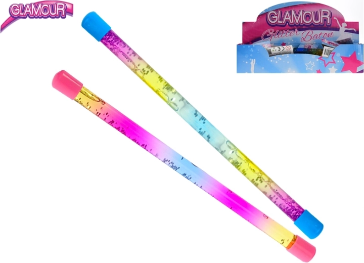 Glitter toverstaf voor cheerleaders 31 cm