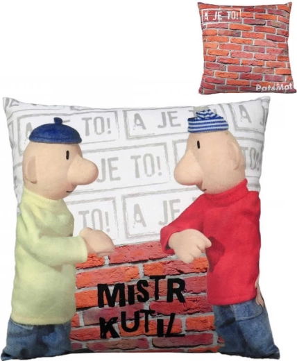 Moravská ústředna pluchen kussen Pat en Mat meesterklusser 30 × 30 cm