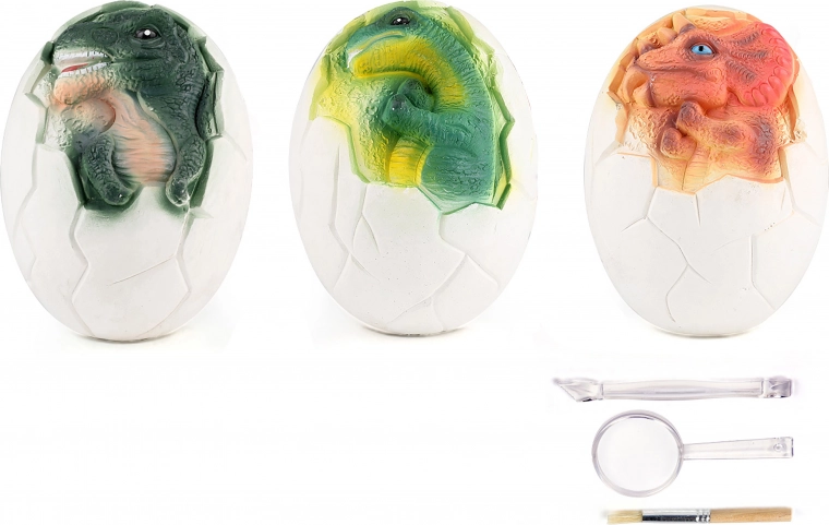 Uitgraaf-dinosaurusei 11 cm – archeologieset voor kinderen
