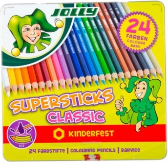 Supersticks 24 kleuren in metalen doos