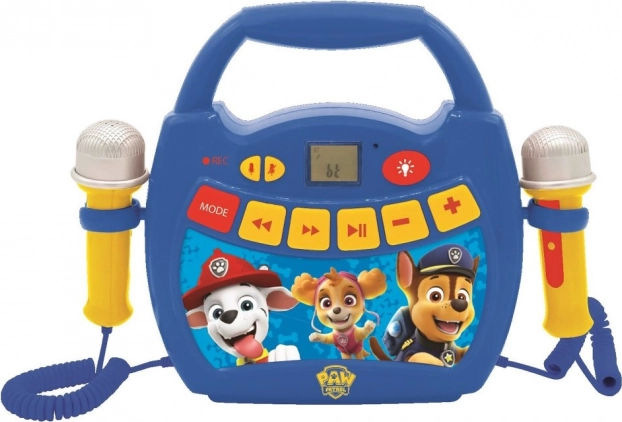 Karaoke-speaker Paw Patrol met microfoons en verlichting