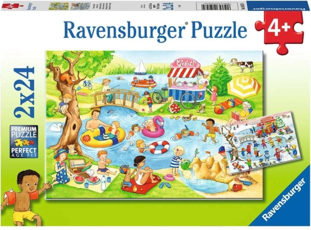 Ravensburger puzzel Plezier bij de vijver 2×24 stukjes