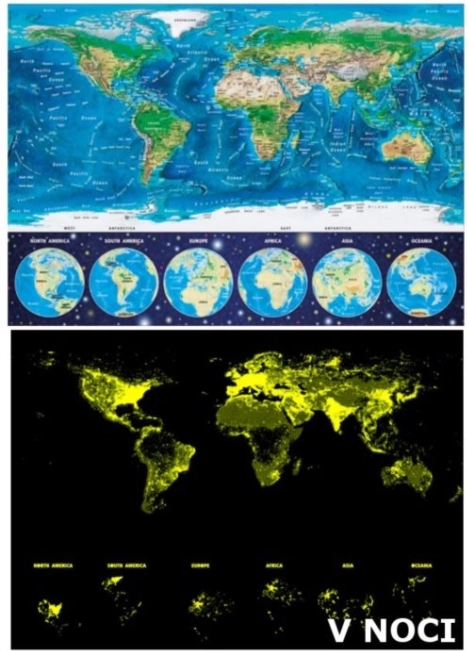 Lichtgevend puzzel Wereldkaart 1000 stukjes EDUCA