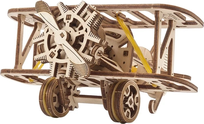 Ugears mini dubbeldekker – 3D houten mechanische bouwset