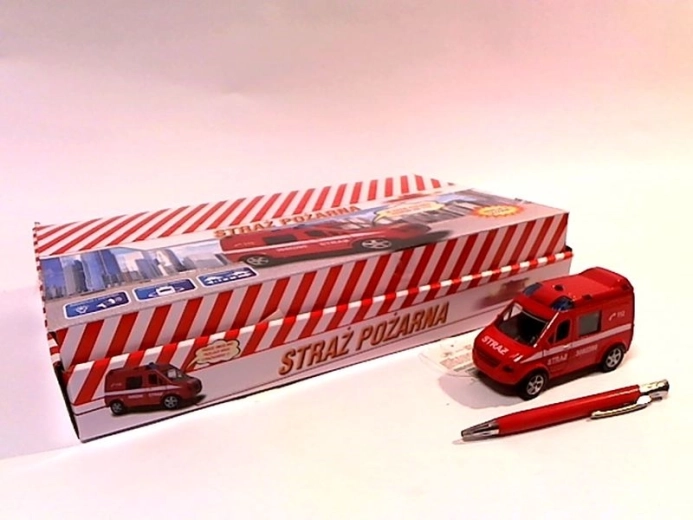Brandweerbusje 11 cm met geluid en Poolse stemmeldingen