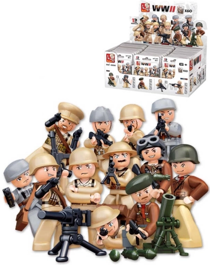 Sluban Army WWII mini figuur van een soldaat met accessoires (blind bag) - 1 stuk