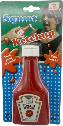 Spuitbare ketchup in een fles