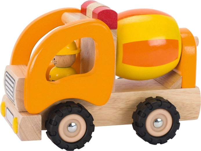 Houten betonmixer met rubberen banden - 1 stuk