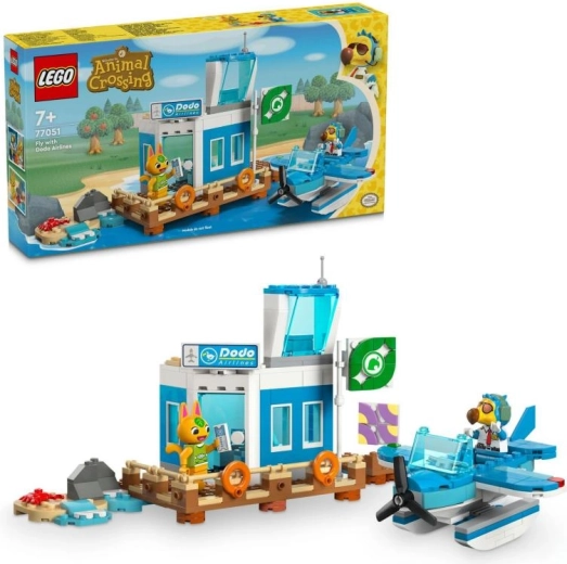 LEGO Animal Crossing Dodo Airlines-luchthaven met watervliegtuig