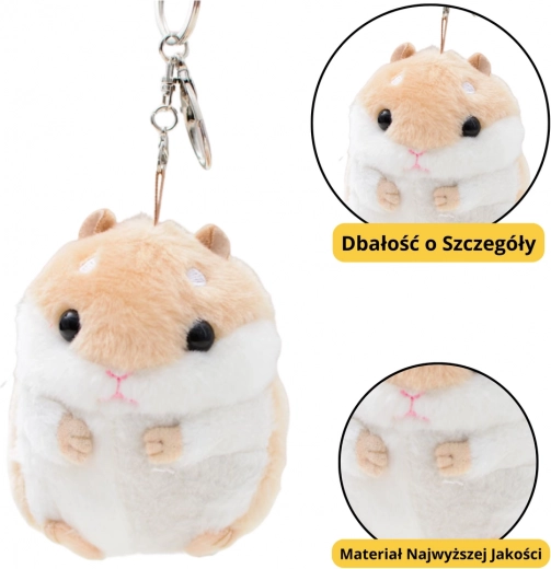 Pluche Hamster Sleutelhanger Beige 10 cm