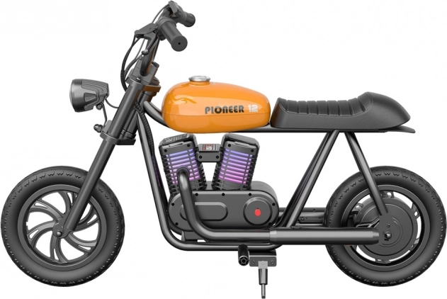 HYPER GOGO Pioneer 12 Plus Orange - elektrische kinder motorfiets