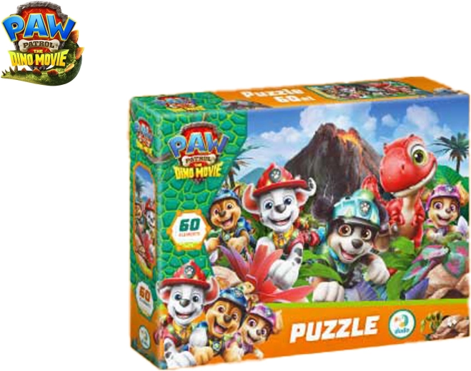 Puzzel Paw Patrol Tlapková patrola: Dino film, 60 stukjes (32 × 23 cm)