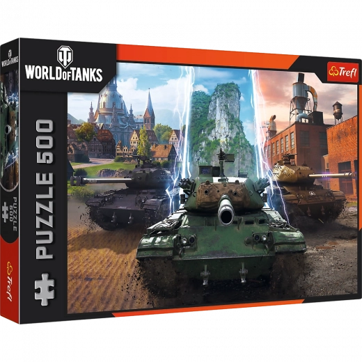 puzzel 500 stukjes - World of Tanks: tijd voor actie! Trefl