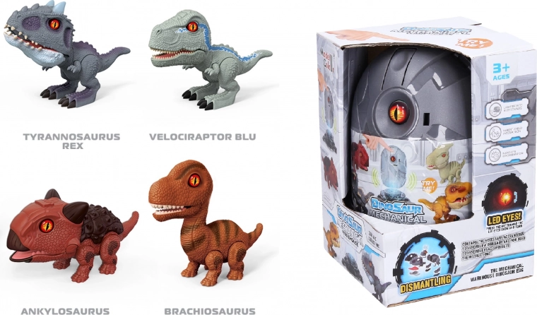 Dinosaurus in ei met licht- en geluidseffecten – bouwset