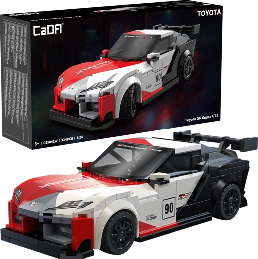 Bouwset CaDA raceauto TOYOTA GR Supra GT4 (1:24, 324 onderdelen)
