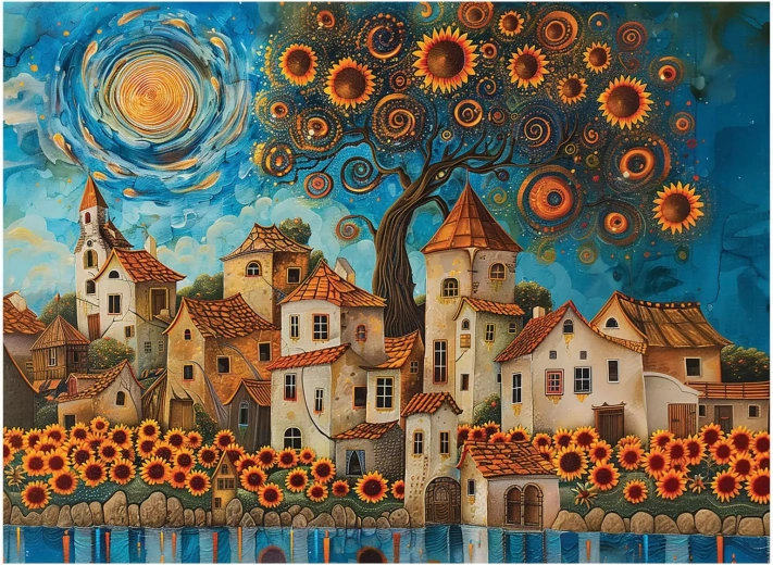 Puzzel Zonnebloemen 1000 stukjes